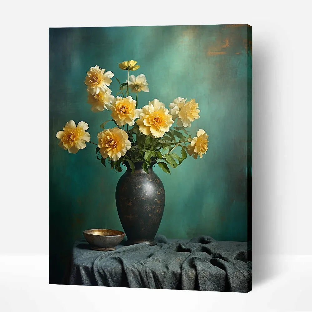 Flowers Paint by Numbers: Relax with Floral Art – 1001Canvas