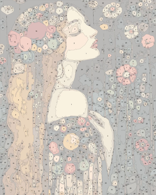 klimt style woman portrait