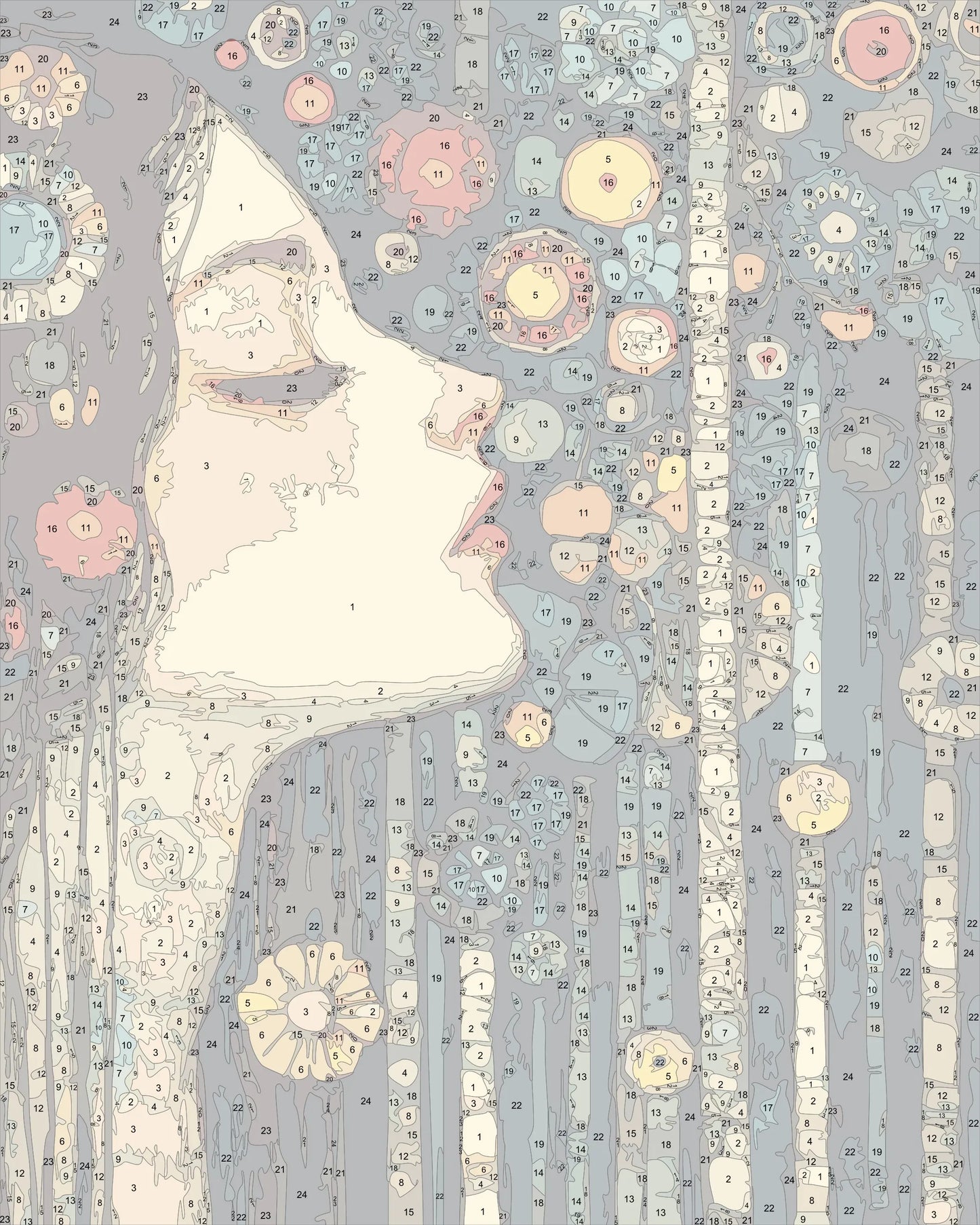 klimt style woman portrait