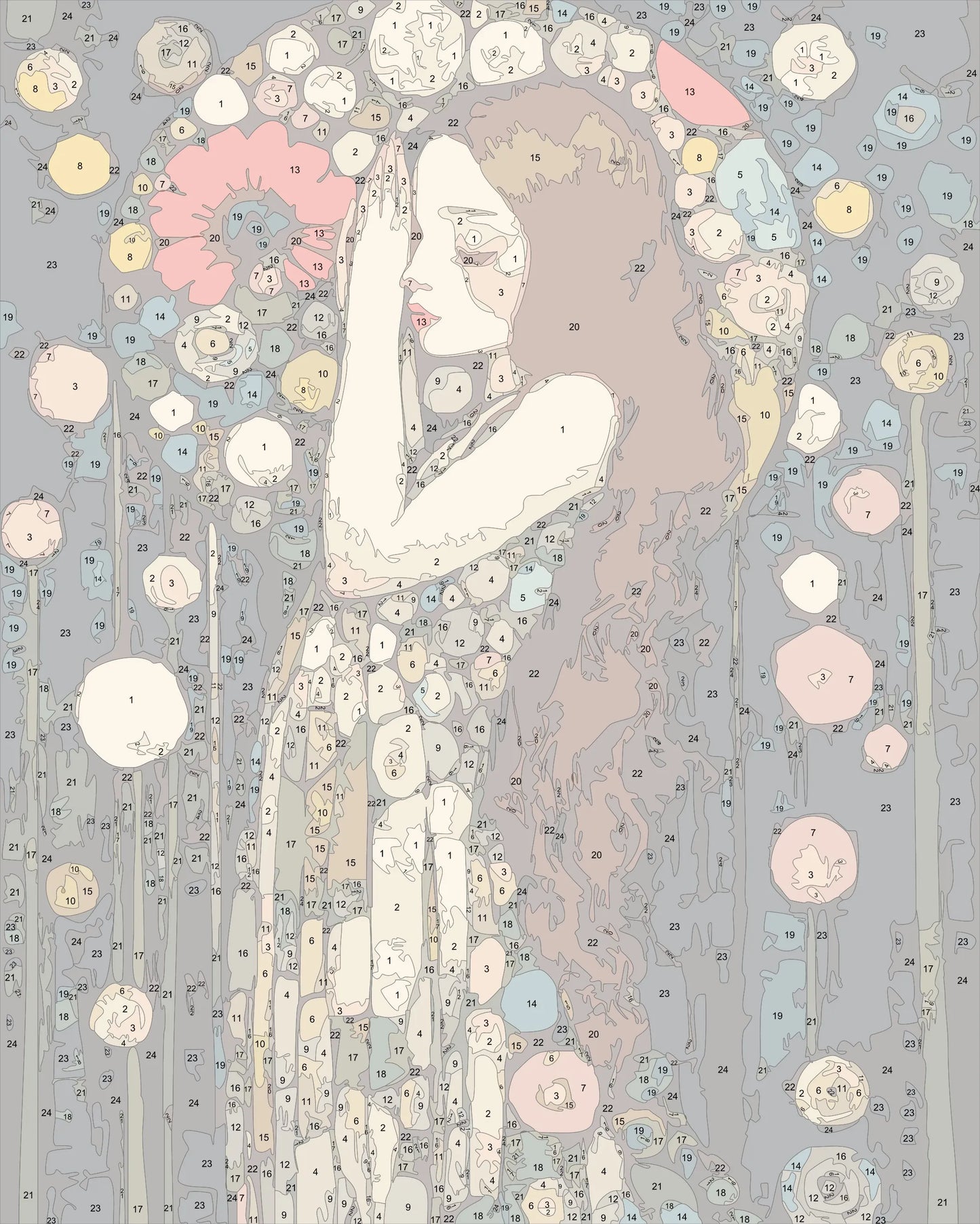 klimt style woman portrait