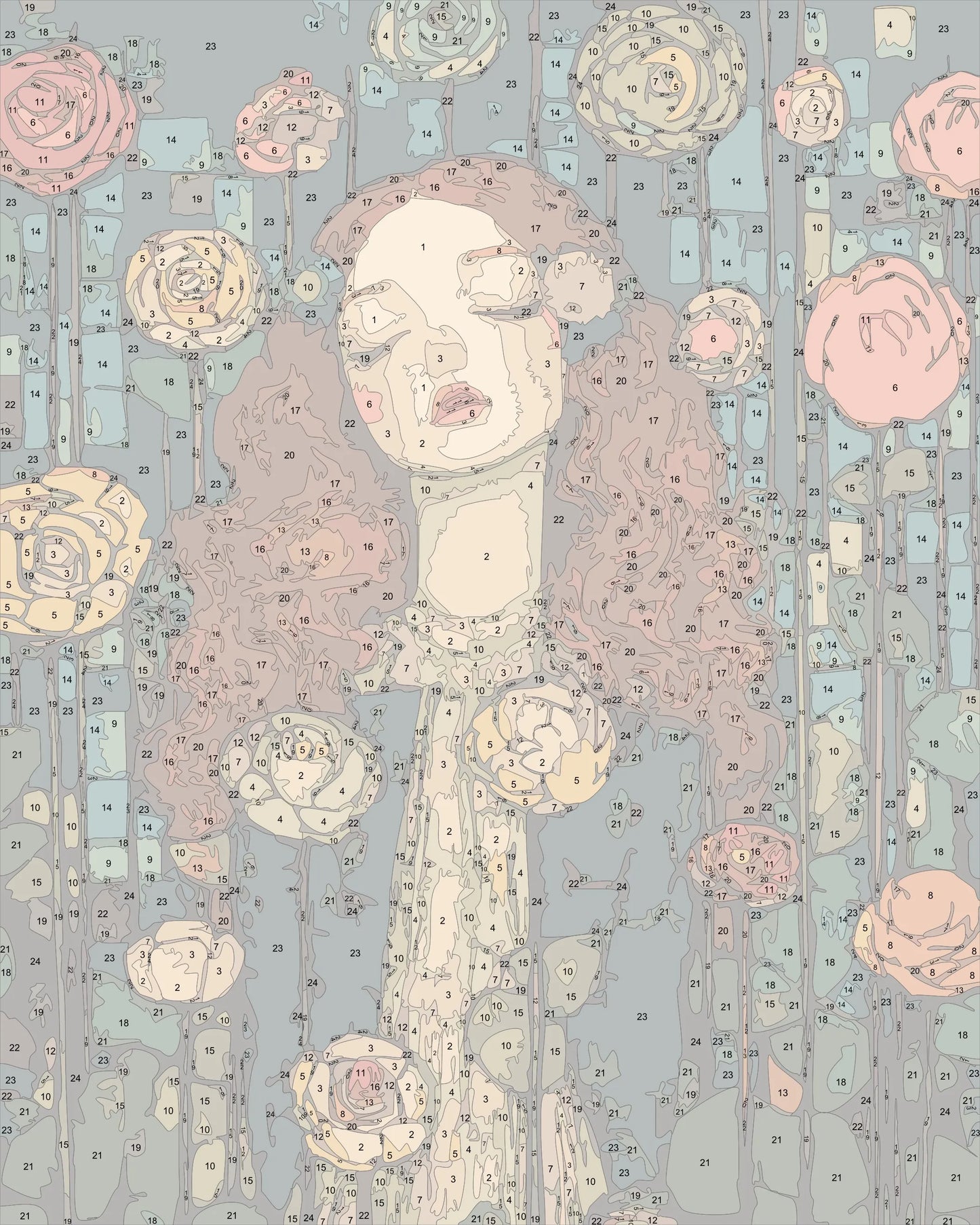 klimt style woman portrait