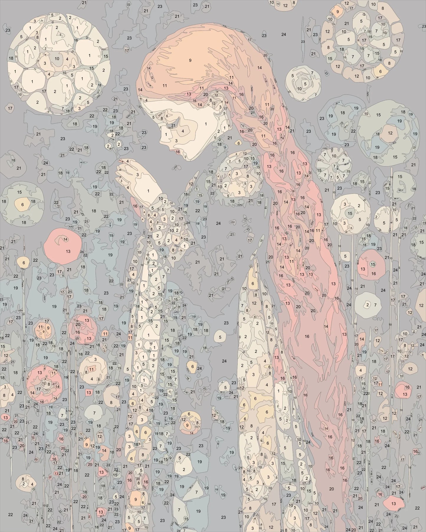 klimt style woman portrait