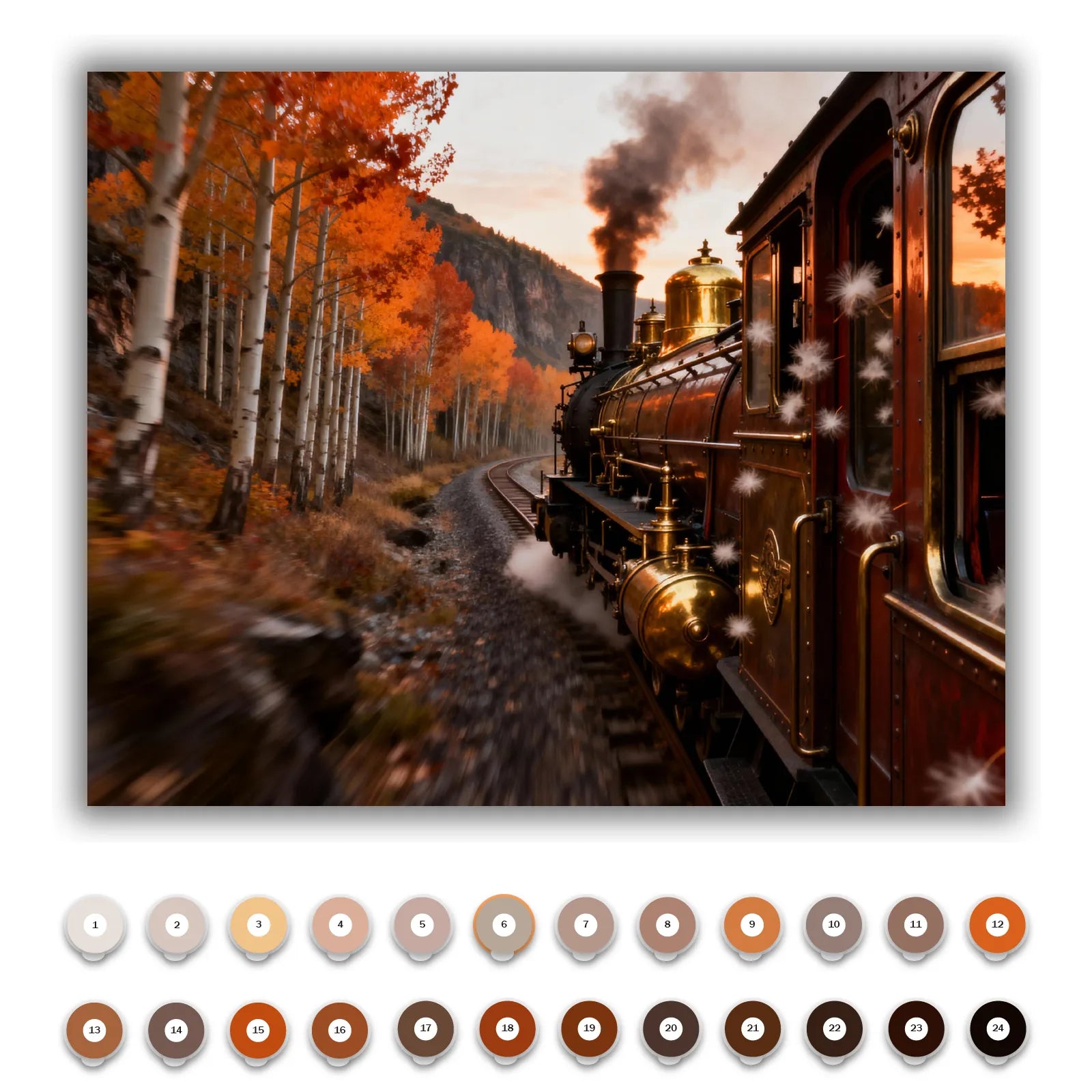 Vintage Train in Motion