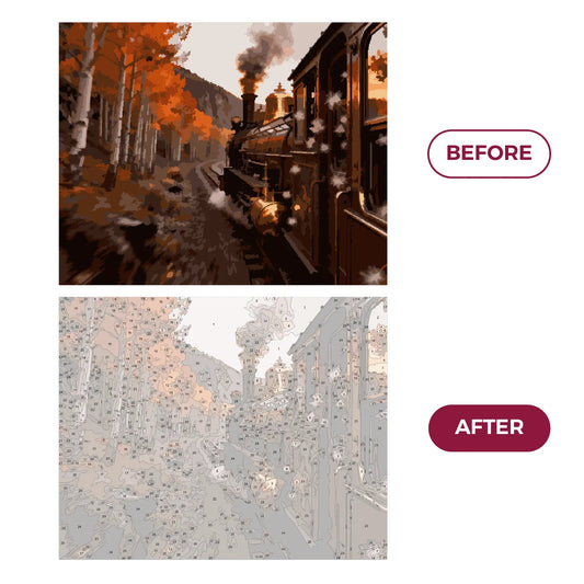 Vintage Train in Motion