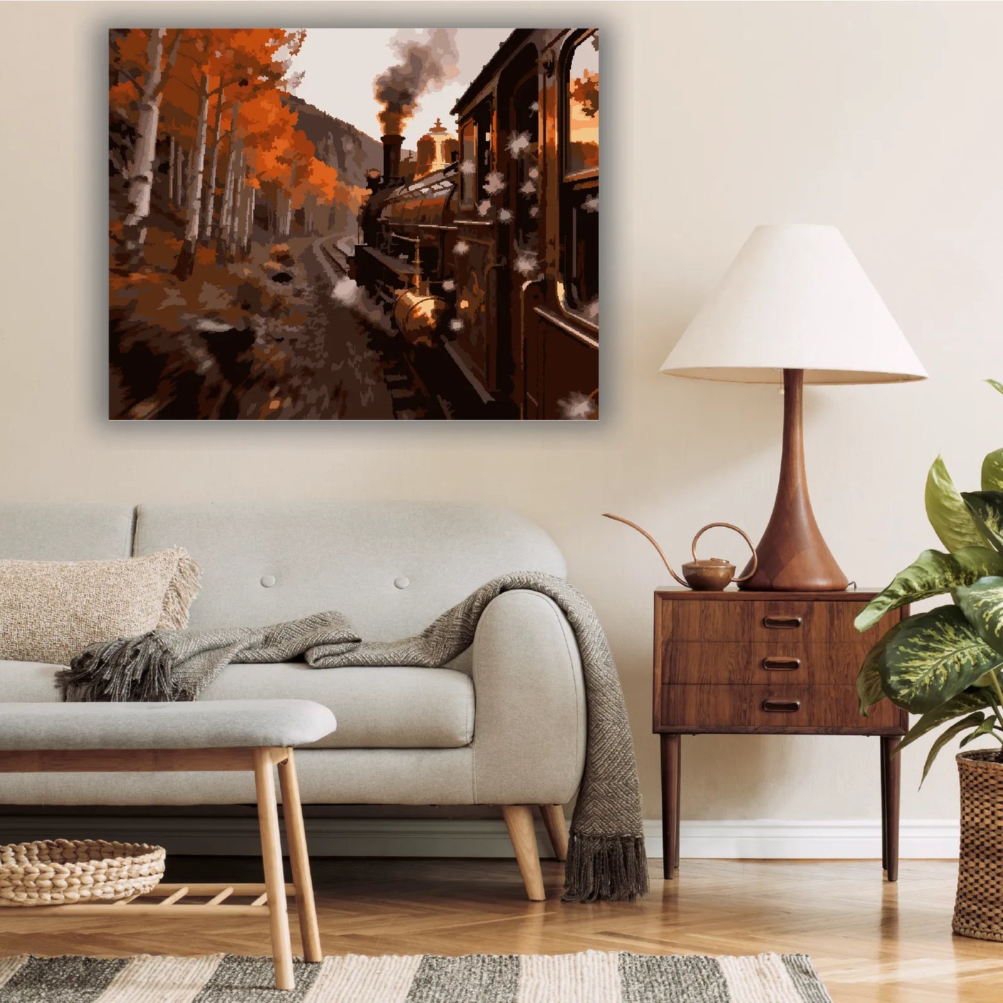 Vintage Train in Motion