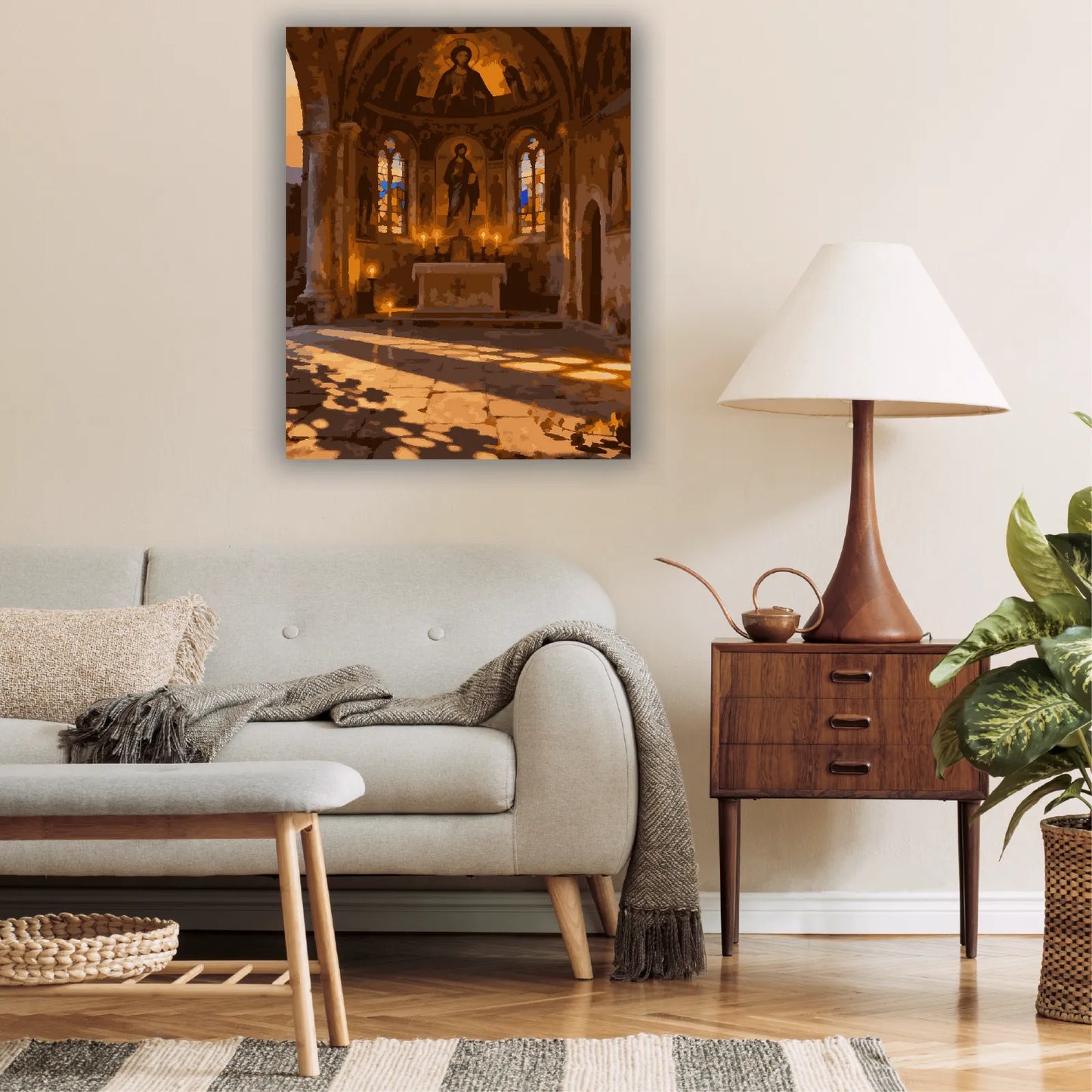 Mountain Monastery at Dusk