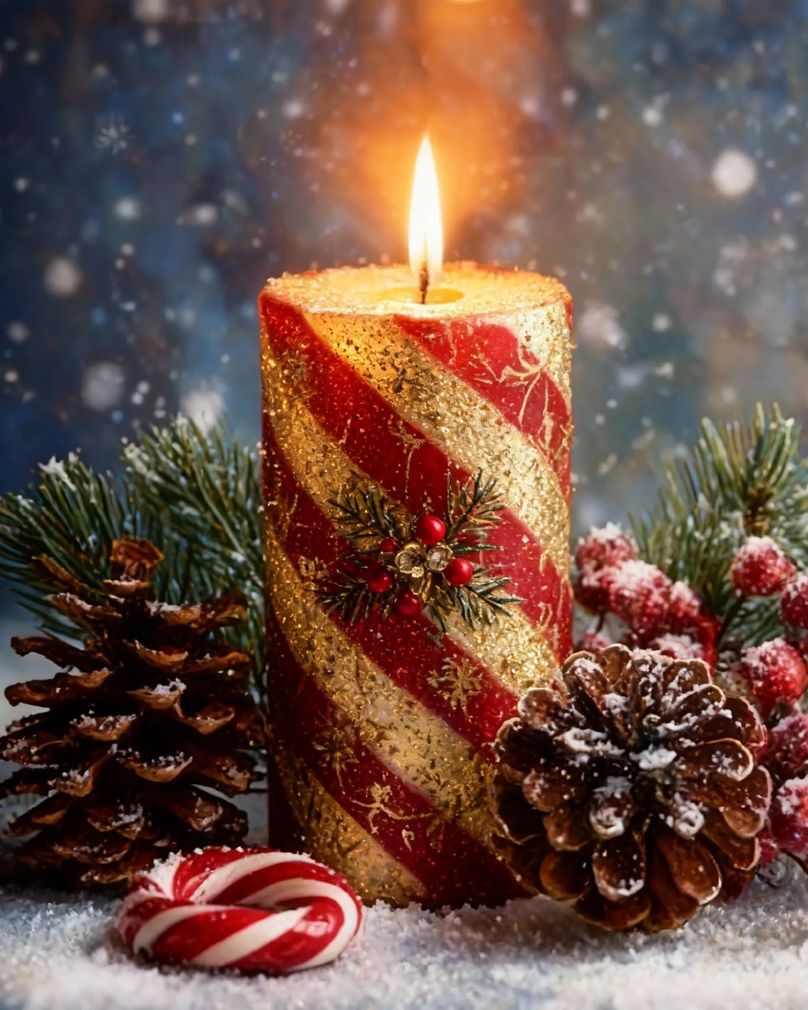 Red Christmas Candle