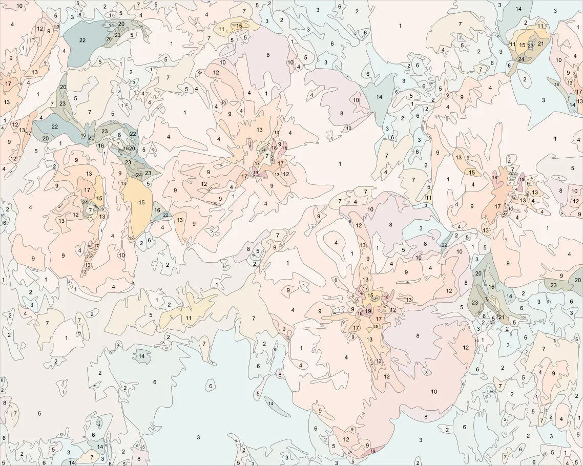 Abstract Oil Painting Flowers