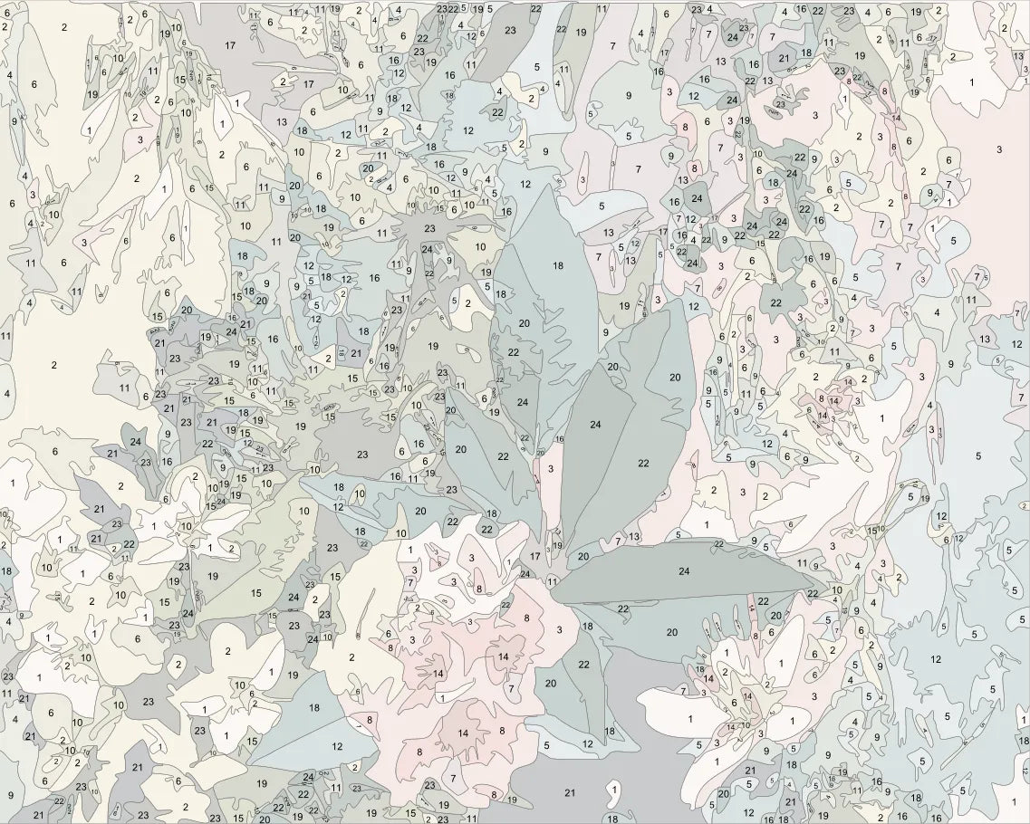 Abstract Flowers Red and Pink