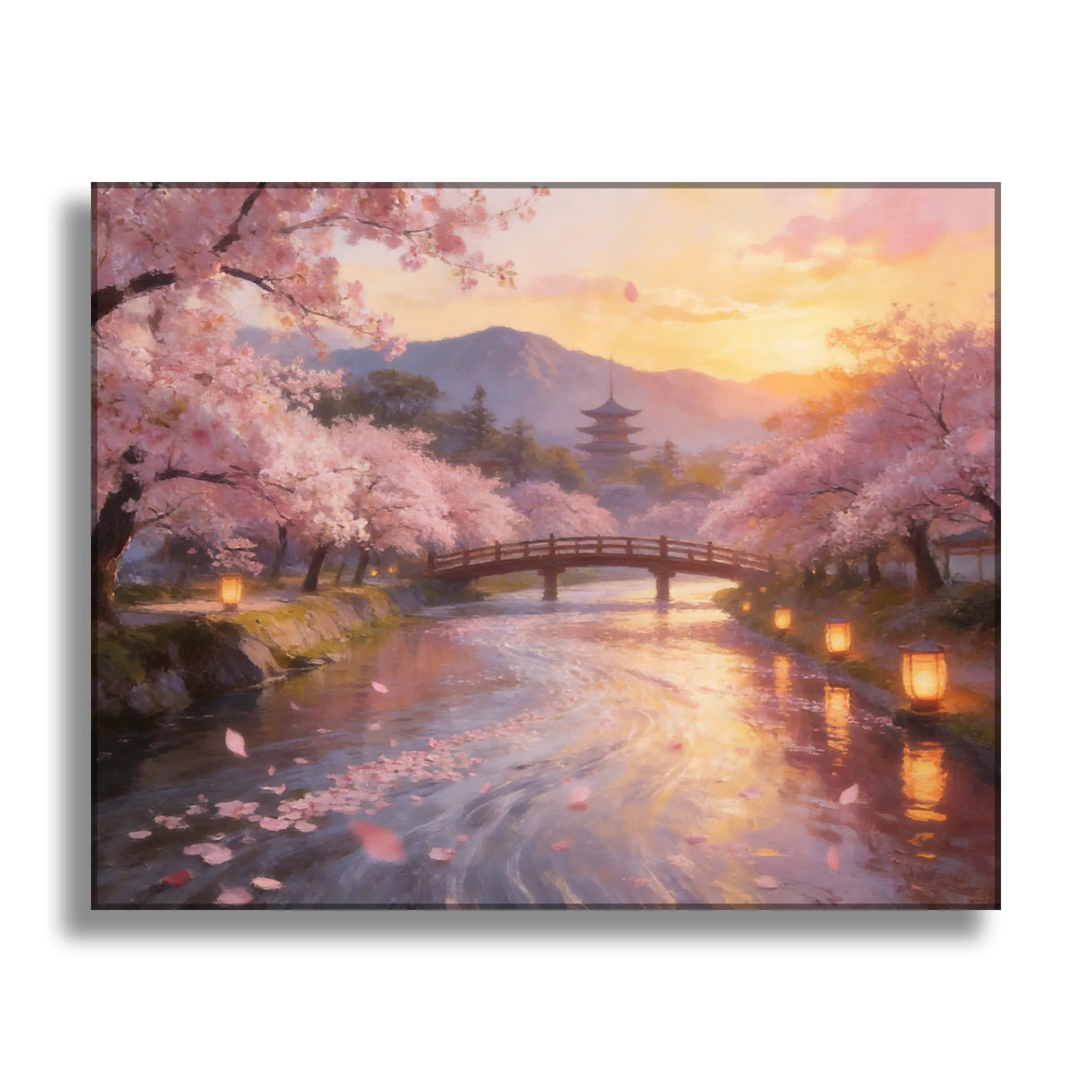 Sakura Glow Paint by Numbers - Cherry Blossom Art – 1001Canvas