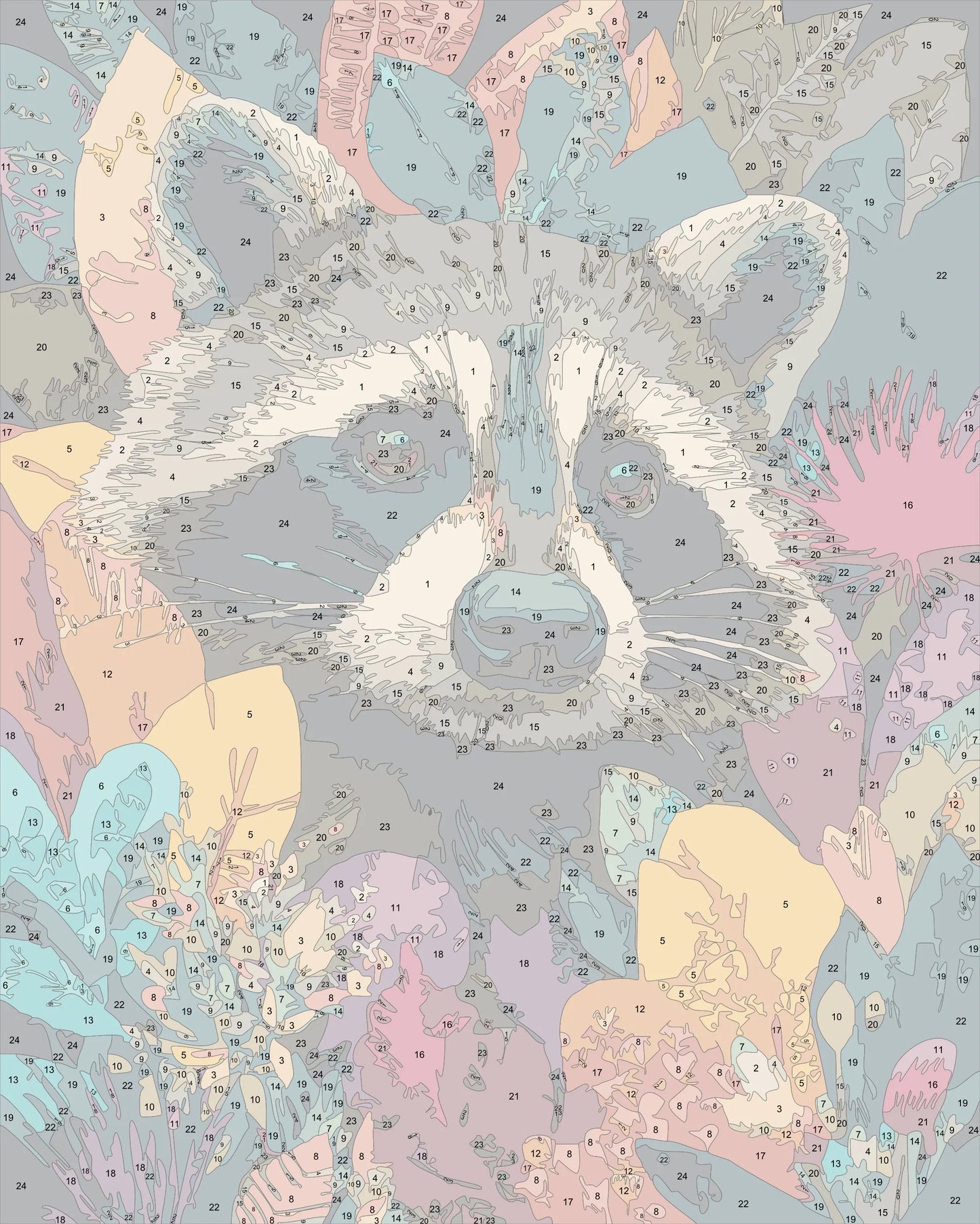 Colorful Wildlife Raccoon