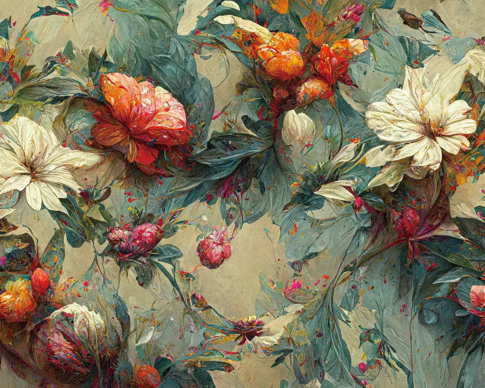 Abstract Flower Oil Painting Paint by numbers