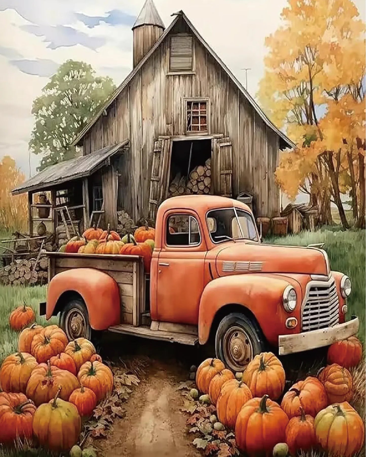 Truck and Pumpkins