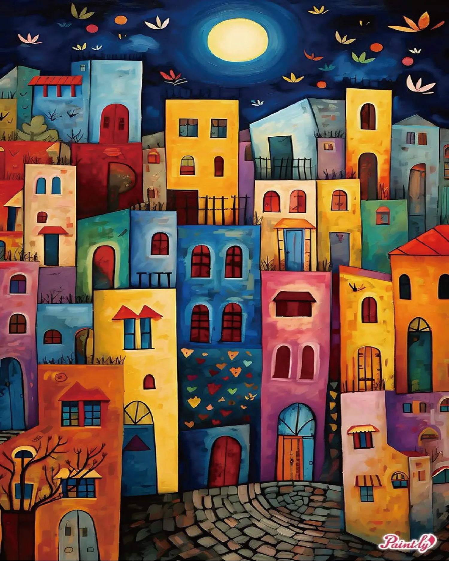 Cities and viallages paint by numbers collection