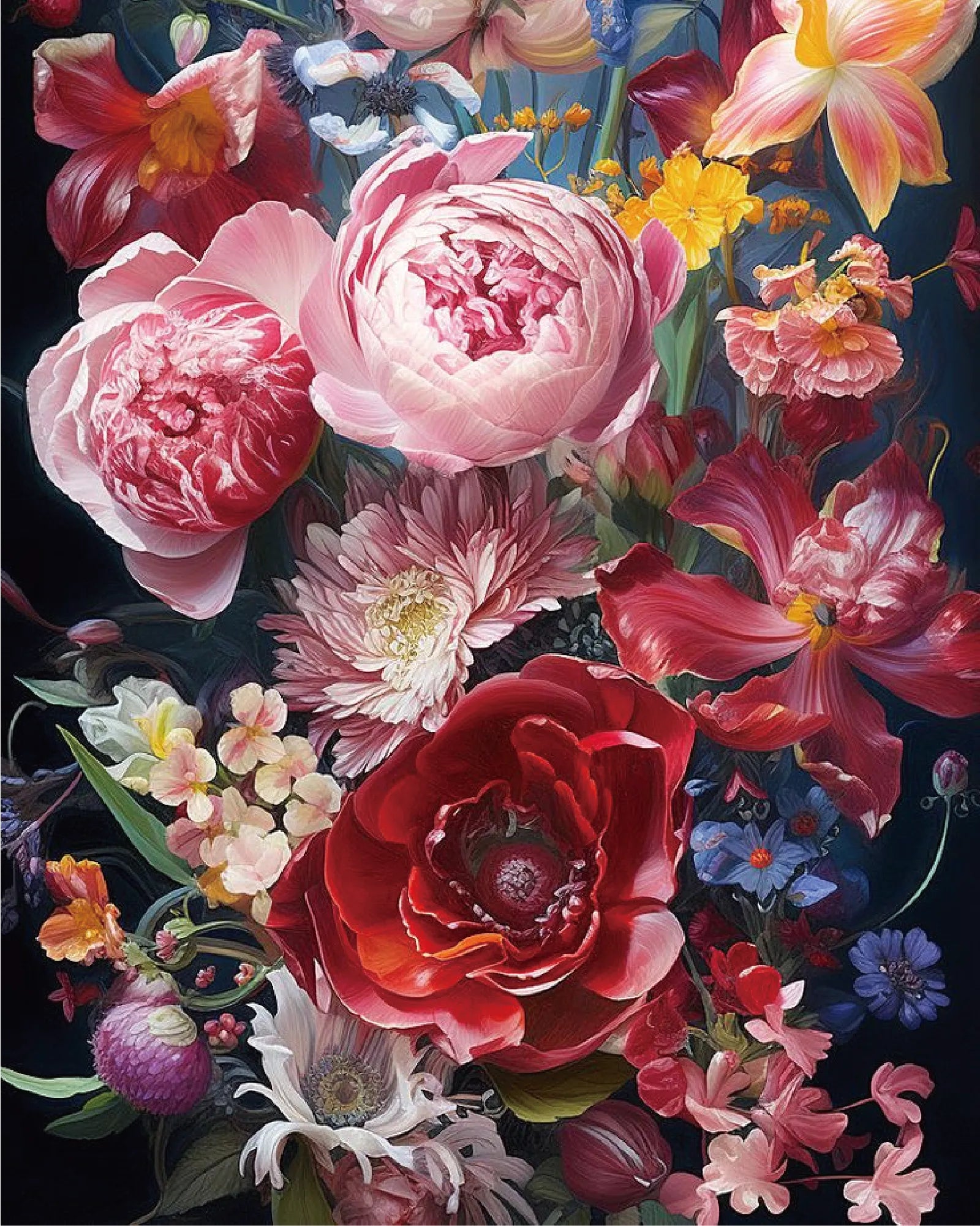 Flowers Paint by Numbers: Create Beautiful Floral Masterpieces