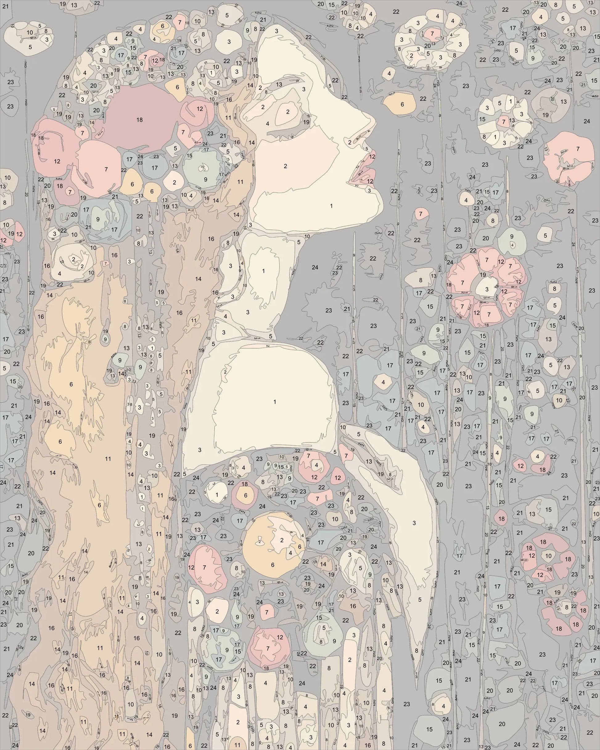 klimt style woman portrait
