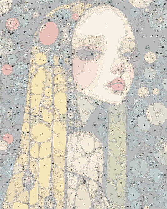klimt style woman portrait
