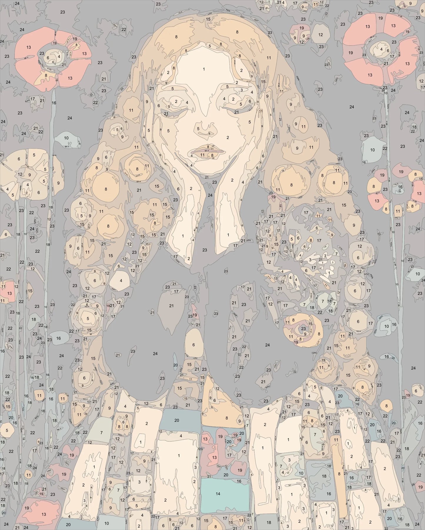 klimt style woman portrait