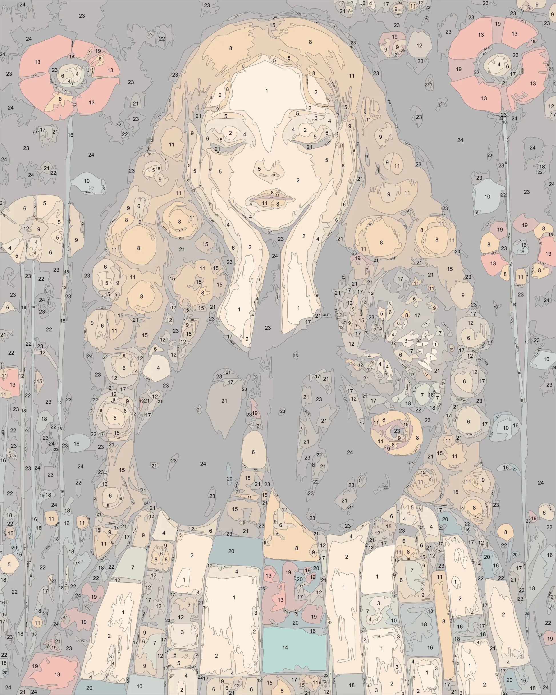 klimt style woman portrait