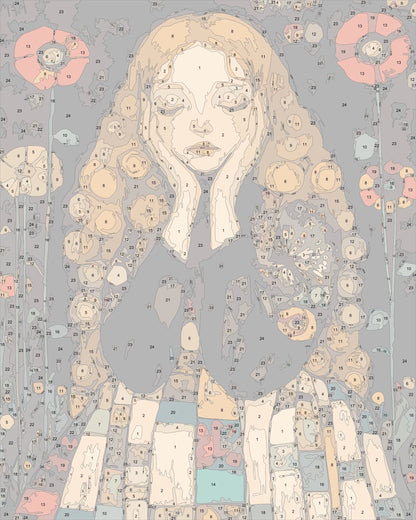 klimt style woman portrait