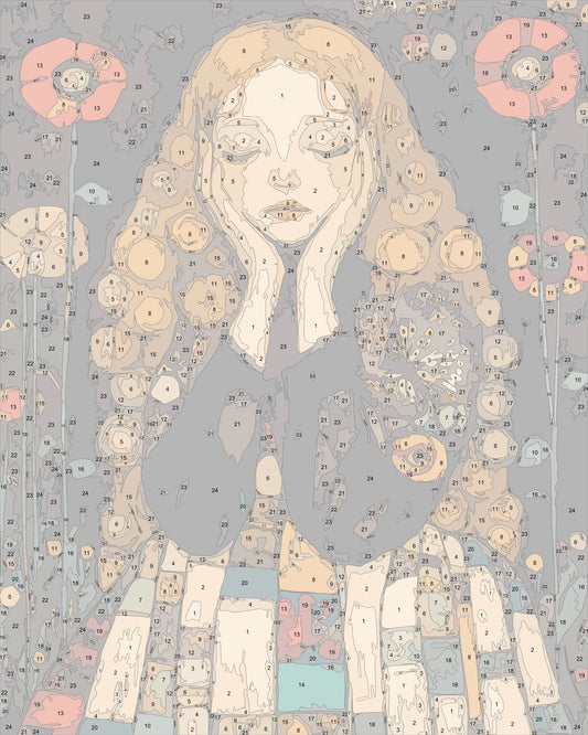 klimt style woman portrait