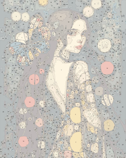 klimt style woman portrait