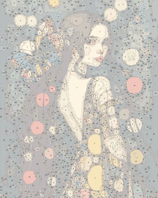 klimt style woman portrait