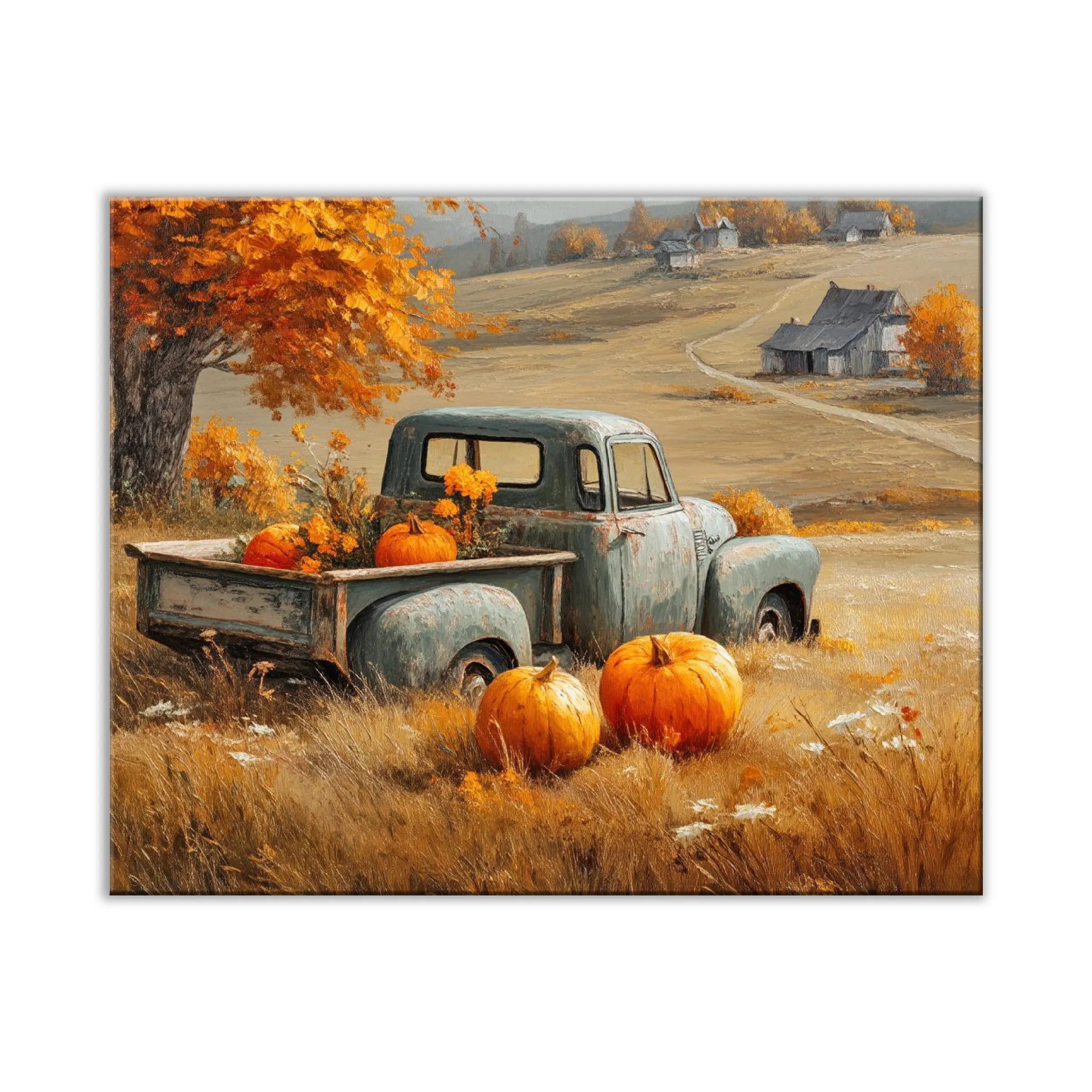 Pumpkins in Countryside Truck