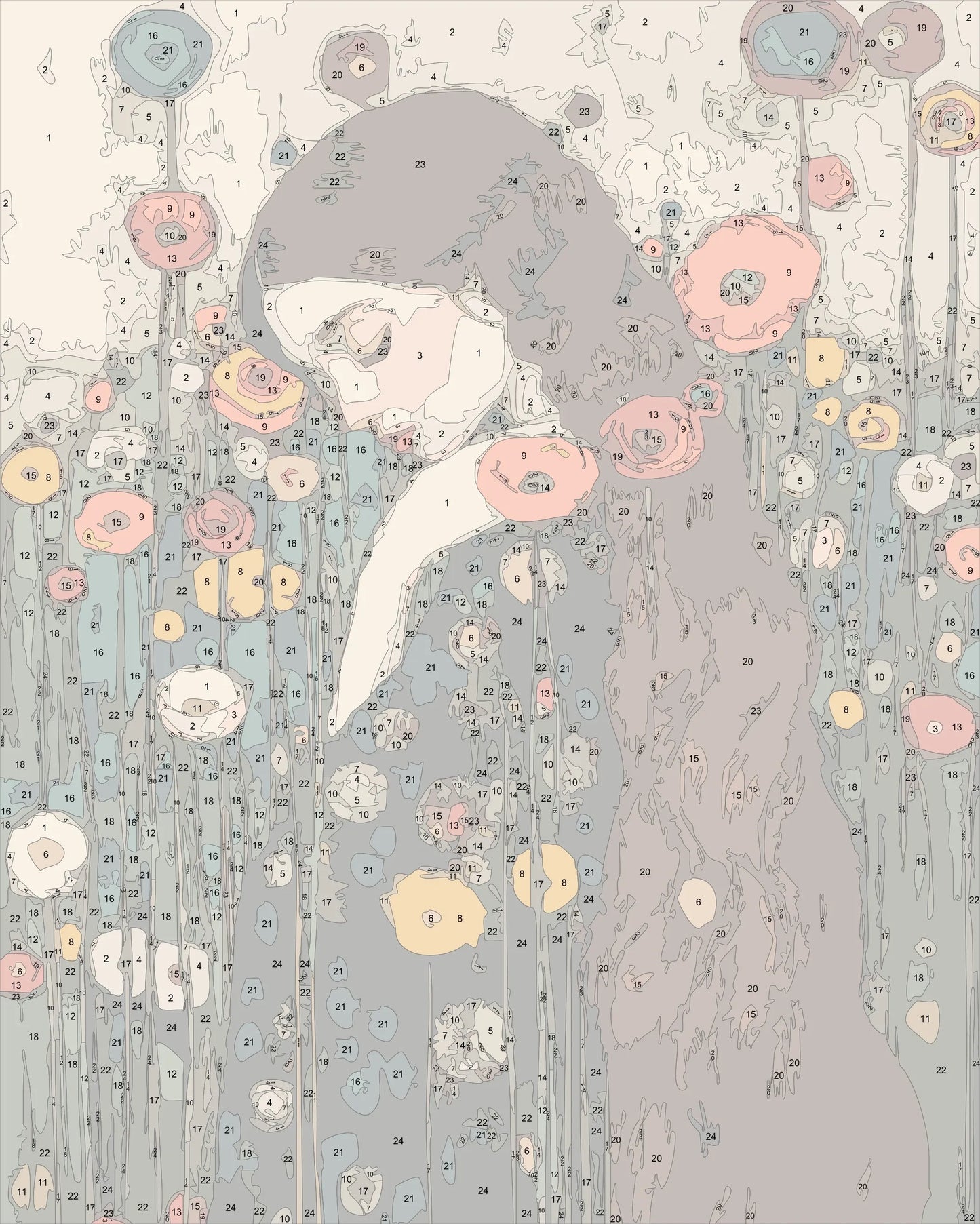 klimt style woman portrait