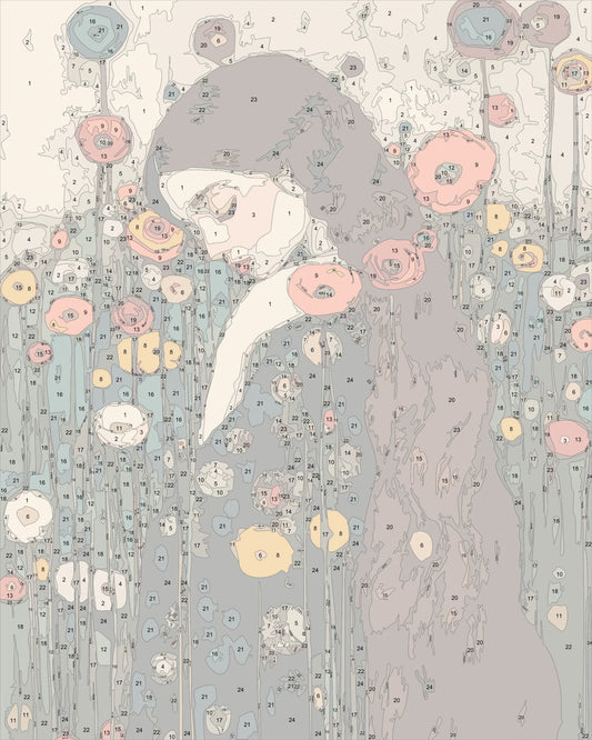 klimt style woman portrait