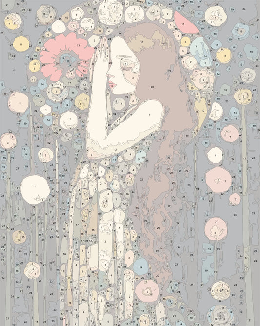 klimt style woman portrait
