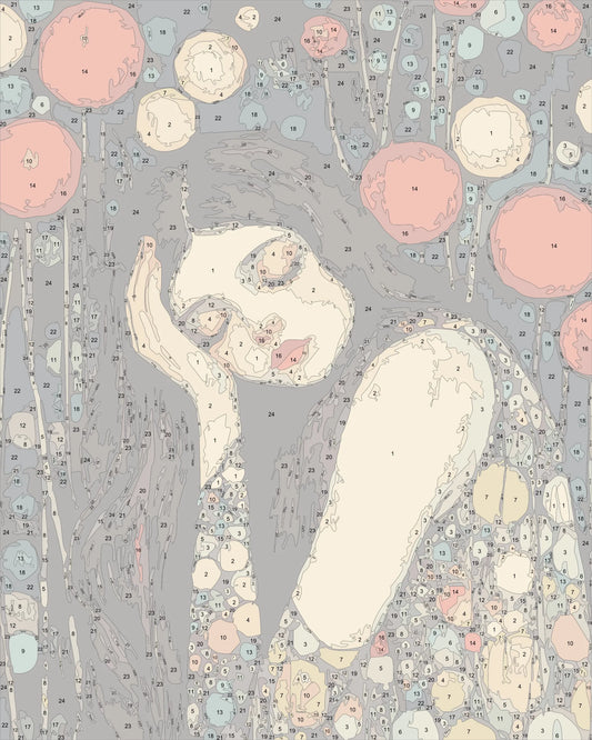 klimt style woman portrait
