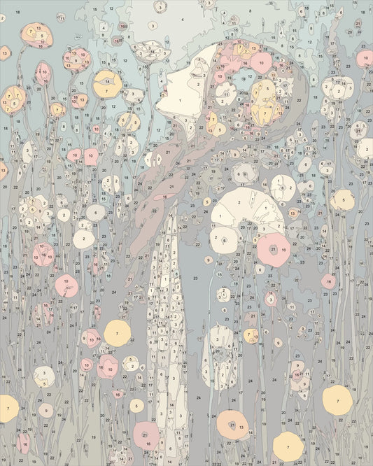 klimt style woman portrait