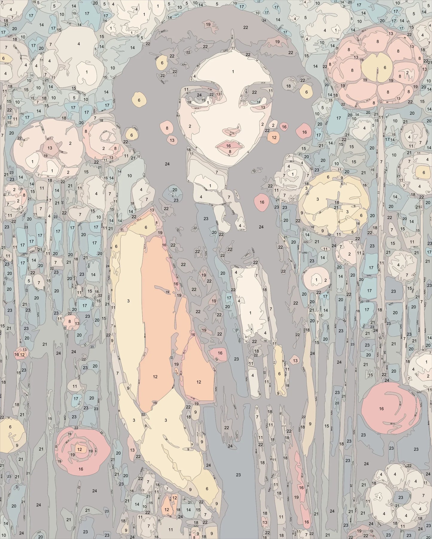 klimt style woman portrait