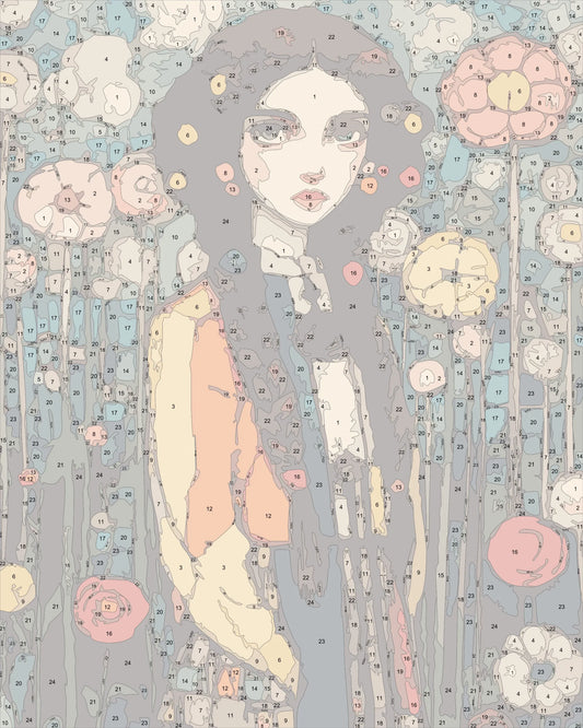 klimt style woman portrait