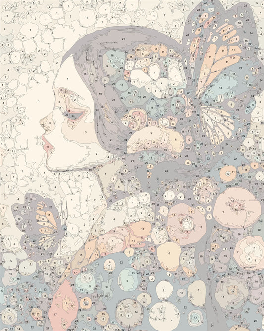 klimt style woman portrait