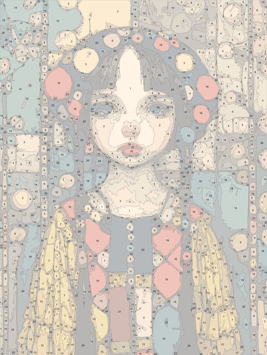 klimt style woman portrait