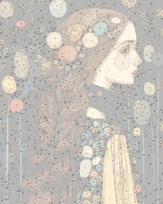 klimt style woman portrait