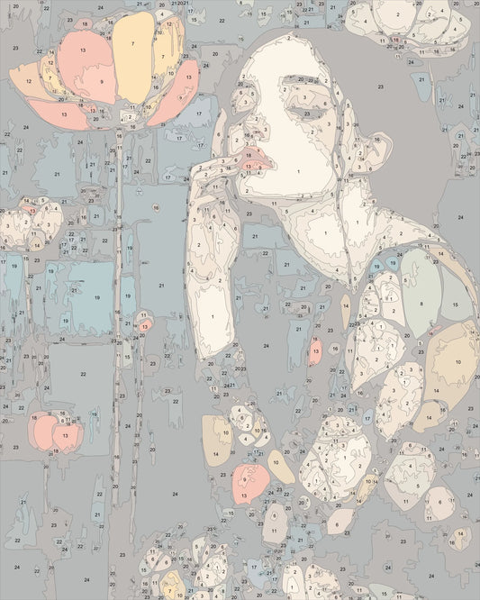 klimt style woman portrait