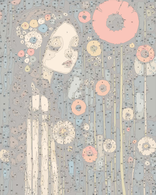 klimt style woman portrait