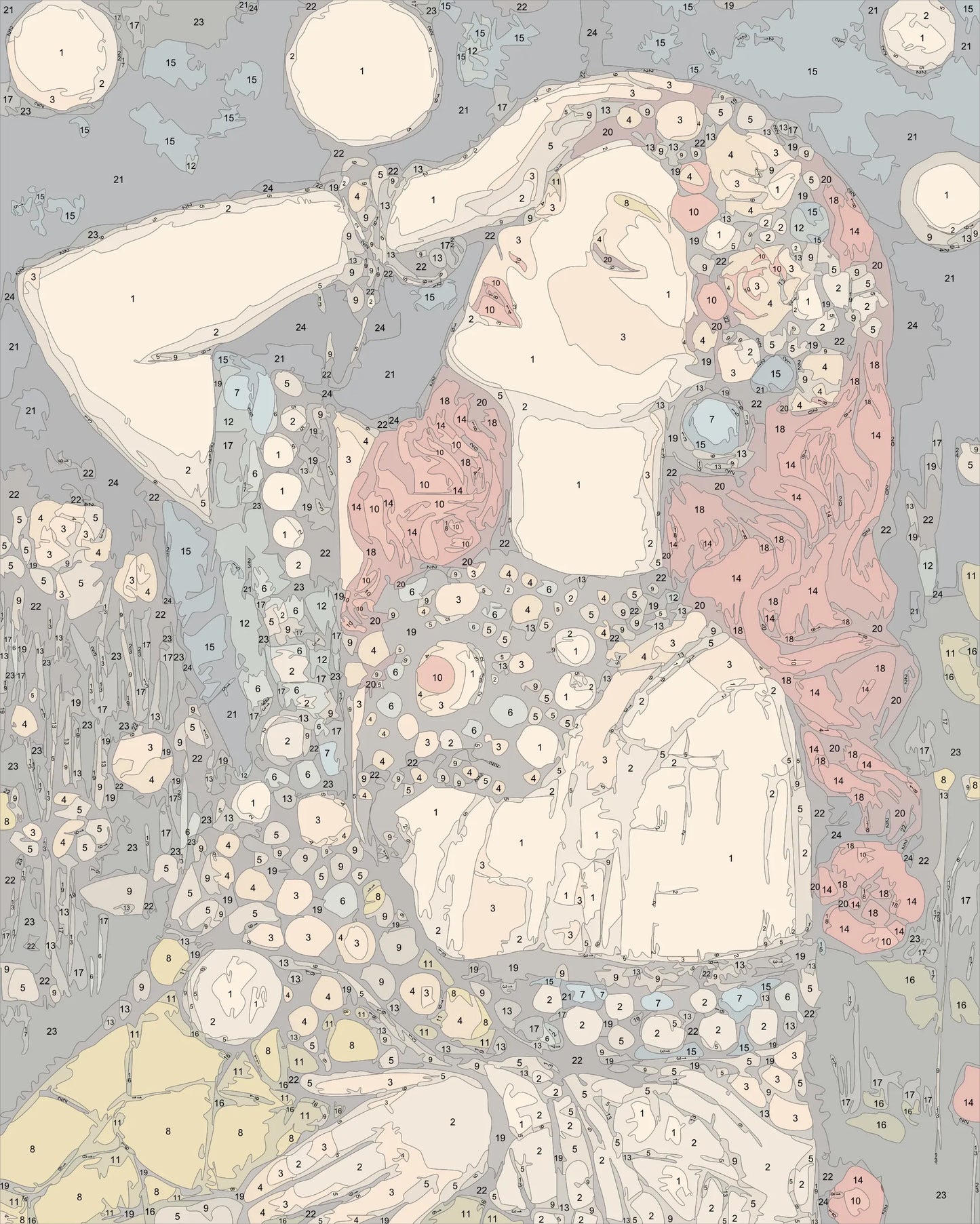klimt style woman portrait