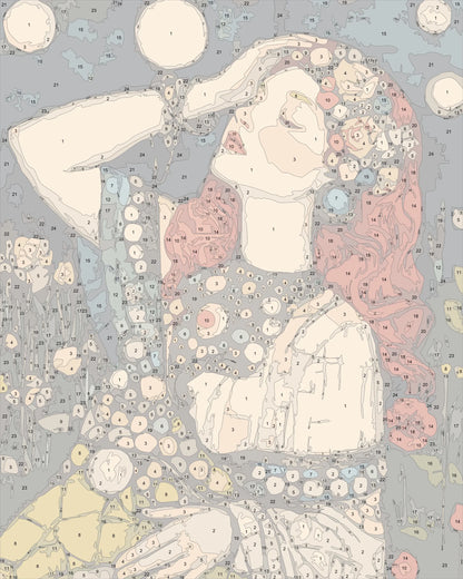 klimt style woman portrait