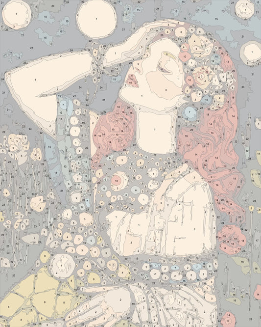 klimt style woman portrait