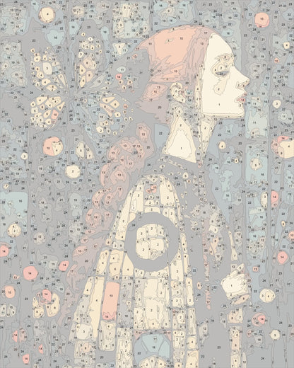 klimt style woman portrait
