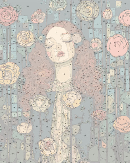 klimt style woman portrait