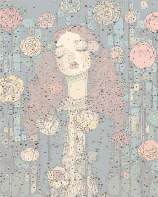 klimt style woman portrait
