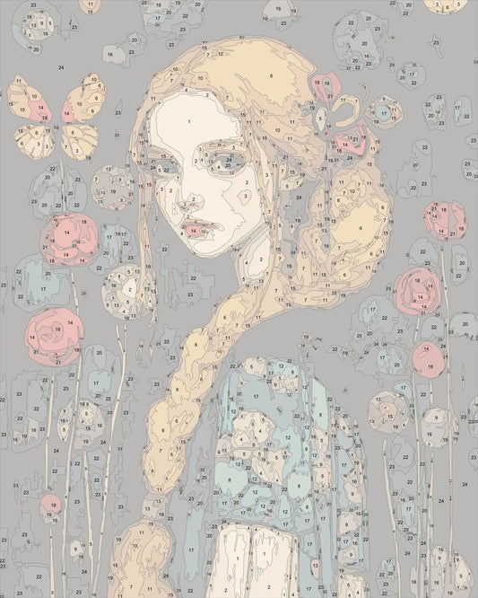 klimt style woman portrait