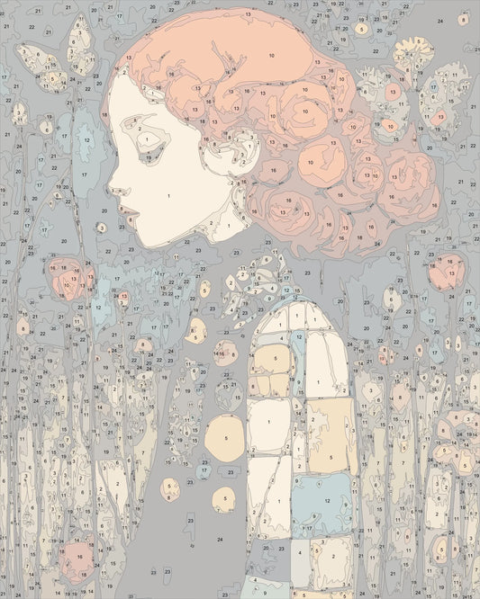 klimt style woman portrait