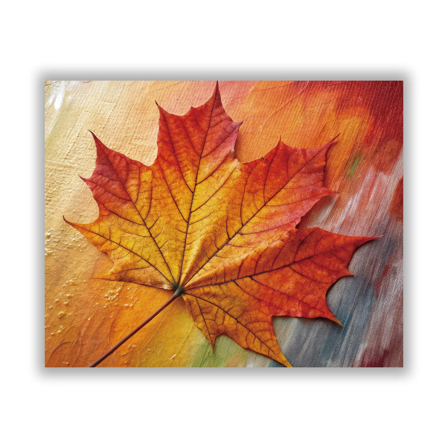 Halftone autumn leaf
