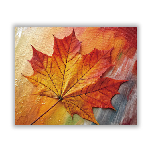 Halftone autumn leaf